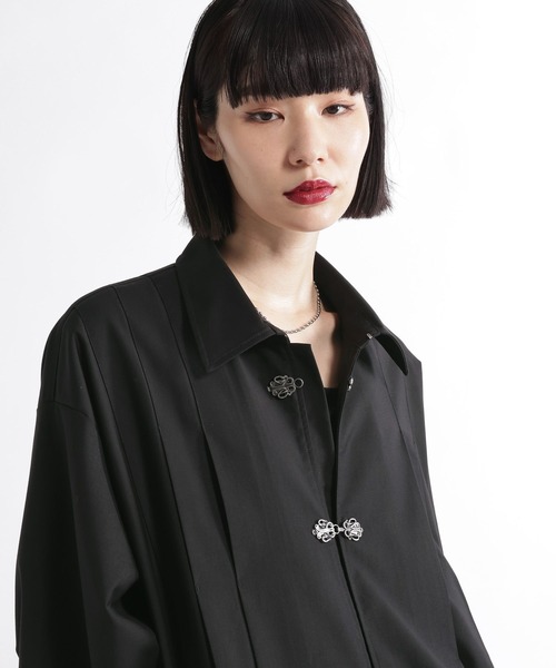 HARE(ハレ)の「【SET UP対応】YOSEタックメタルボタンシャツLS(HARE)(シャツ/ブラウス・メンズ・ブラック/グレー系その他2/グレー系その他3・FREE)」の7枚目の写真