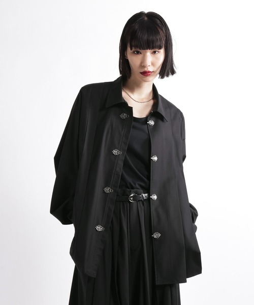 HARE(ハレ)の「【SET UP対応】YOSEタックメタルボタンシャツLS(HARE)(シャツ/ブラウス・メンズ・ブラック/グレー系その他2/グレー系その他3・FREE)」の8枚目の写真