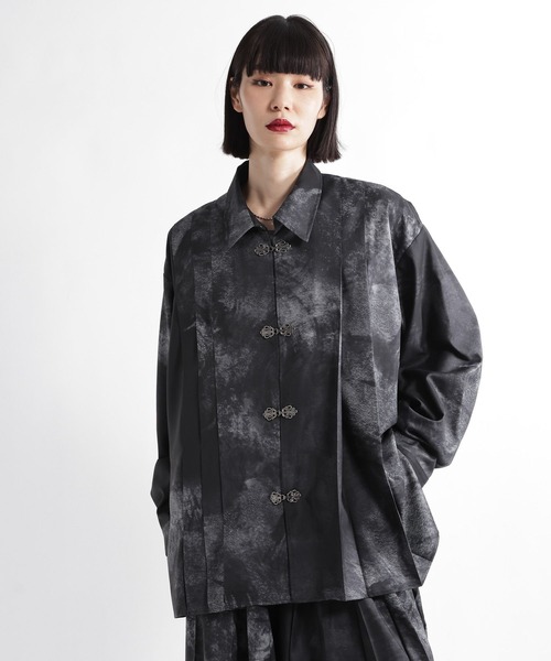 HARE(ハレ)の「【SET UP対応】YOSEタックメタルボタンシャツLS(HARE)(シャツ/ブラウス・メンズ・ブラック/グレー系その他2/グレー系その他3・FREE)」の10枚目の写真