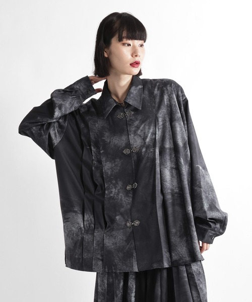 HARE(ハレ)の「【SET UP対応】YOSEタックメタルボタンシャツLS(HARE)(シャツ/ブラウス・メンズ・ブラック/グレー系その他2/グレー系その他3・FREE)」の11枚目の写真