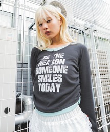 WEGO/【26年秋冬新作】レイヤードグラフィックロンT