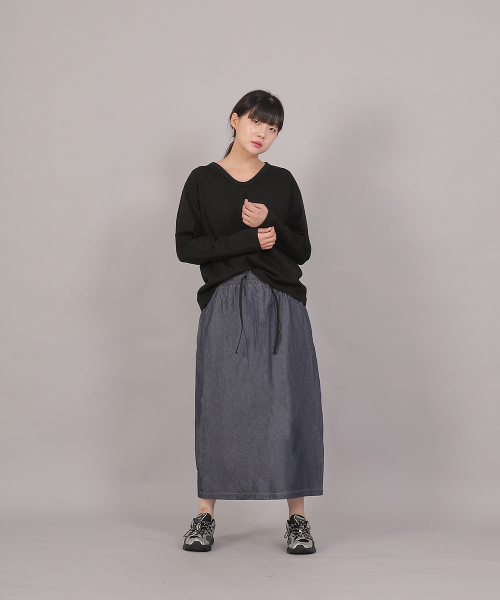 SAINTCREW(セントクルー)の「オーバーサイズ16sコットンVネック長袖TシャツCOL-8A19ブラック(Tシャツ/カットソー・レディース・その他・FREE)」の6枚目の写真