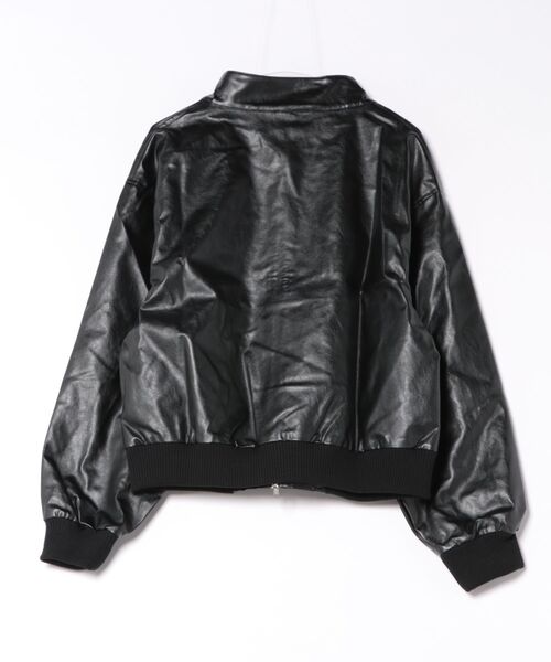 Figments(フィグメンツ)の「合皮ハリントンジャケット(ライダースジャケット・レディース・ブラック・X-LARGE/LARGE)」の7枚目の写真