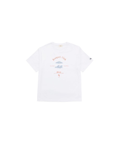 #Re:room(リルーム)の「ブーケクラブカラープリントTシャツ(Tシャツ/カットソー・メンズ・ホワイト/ライトブラック・S-M)」の9枚目の写真