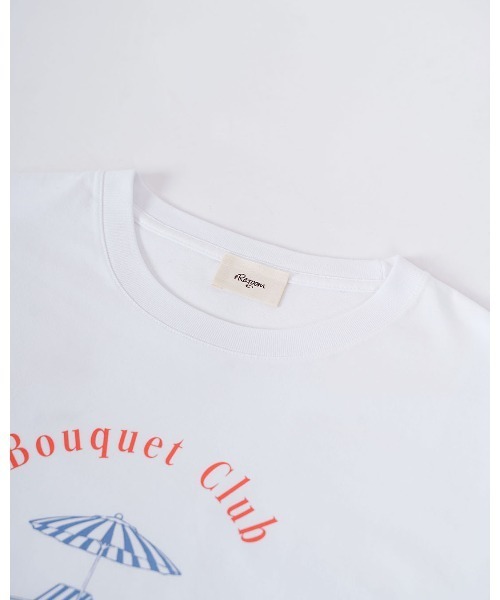 #Re:room(リルーム)の「ブーケクラブカラープリントTシャツ(Tシャツ/カットソー・メンズ・ホワイト/ライトブラック・S-M)」の11枚目の写真