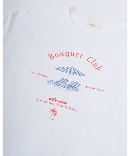 #Re:room(リルーム)の「ブーケクラブカラープリントTシャツ(Tシャツ/カットソー・メンズ・ホワイト/ライトブラック・S-M)」の13枚目の写真