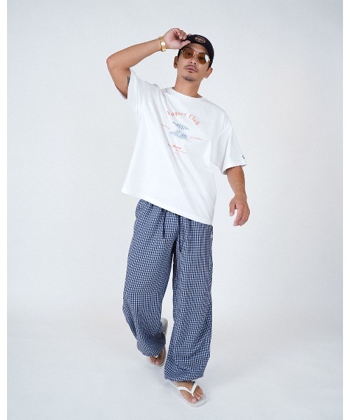 #Re:room(リルーム)の「ブーケクラブカラープリントTシャツ(Tシャツ/カットソー・メンズ・ホワイト/ライトブラック・S-M)」の5枚目の写真