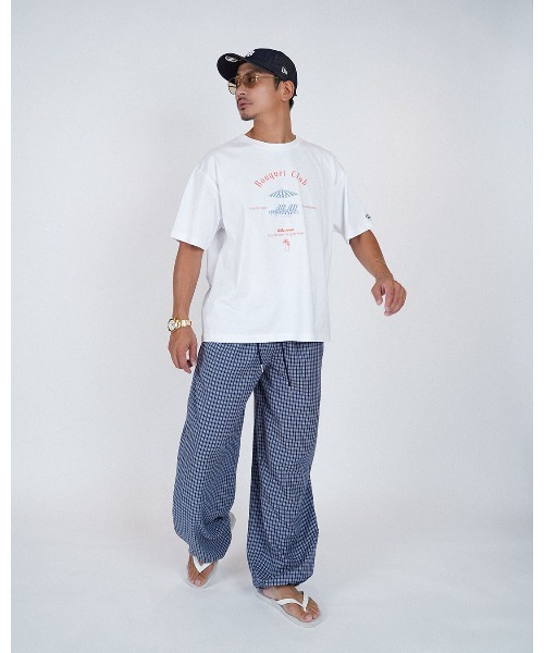 #Re:room(リルーム)の「ブーケクラブカラープリントTシャツ(Tシャツ/カットソー・メンズ・ホワイト/ライトブラック・S-M)」の6枚目の写真