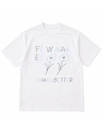 CHUN CHUN NOTES（チュンチュンノーツ）の「手描き風フラワー＆ロゴプリントオーバーサイズTシャツ（Tシャツ/カットソー）」