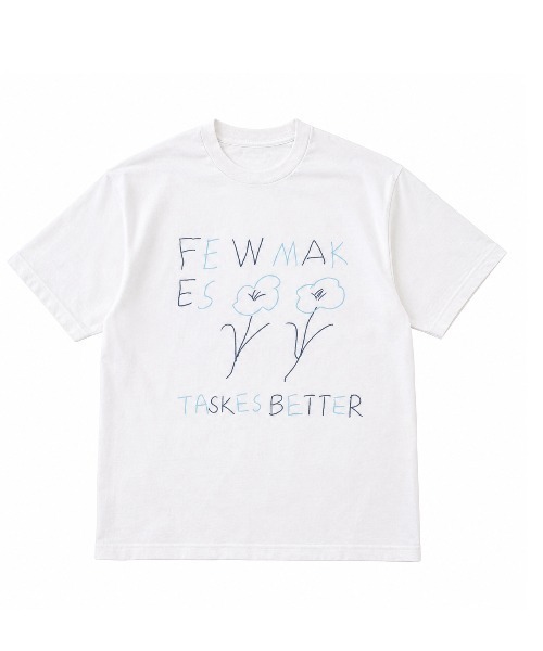 FreeZone(フリーゾーン)の「手描き風フラワー&ロゴプリントオーバーサイズTシャツ(Tシャツ/カットソー・メンズ・ホワイト/グレー・F)」の7枚目の写真