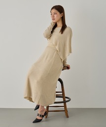 【MAGASIN DE MODE Chou Chou】Vネックニットワンピース SNF