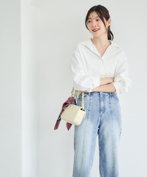 12Twelve Agenda（トゥエルブ　アジェンダ）の「高機能ベーシックシャツ（シャツ/ブラウス・レディース・オフホワイト・M）」の21枚目の写真