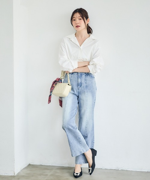 12Twelve Agenda（トゥエルブ　アジェンダ）の「高機能ベーシックシャツ（シャツ/ブラウス・レディース・オフホワイト・M）」の2枚目の写真