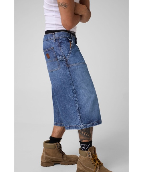 GUESS JEANS(ゲスジーンズ)の「GUESS JEANS Skater Short デニムパンツ ショーツ(デニムパンツ・メンズ・ライトインディゴブルー・32inch/30inch/29inch)」の3枚目の写真