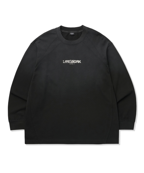 LIFE WORK(ライフワーク)の「スプレークラックロゴ長袖Tシャツ(Tシャツ/カットソー・メンズ・ブラック/アイボリー・MEDIUM/LARGE)」の2枚目の写真