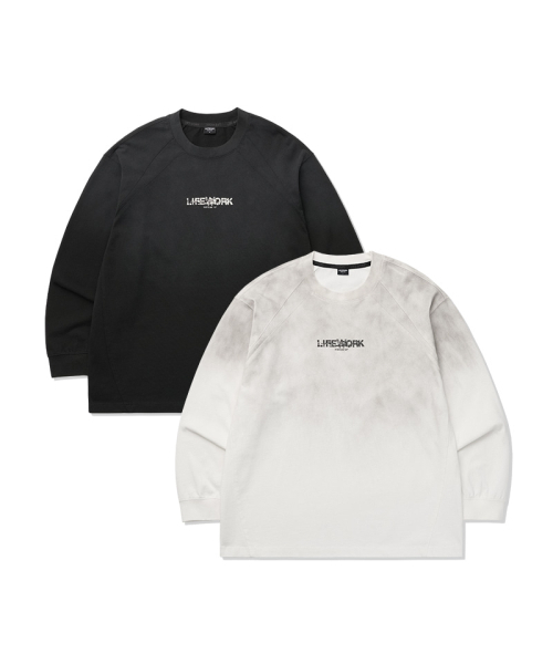 LIFE WORK(ライフワーク)の「スプレークラックロゴ長袖Tシャツ(Tシャツ/カットソー・メンズ・ブラック/アイボリー・MEDIUM/LARGE)」の3枚目の写真