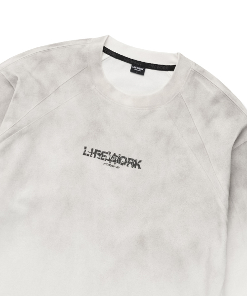 LIFE WORK(ライフワーク)の「スプレークラックロゴ長袖Tシャツ(Tシャツ/カットソー・メンズ・ブラック/アイボリー・MEDIUM/LARGE)」の4枚目の写真
