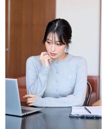 【POLOBCS】カシミア100クルーニットカーデ