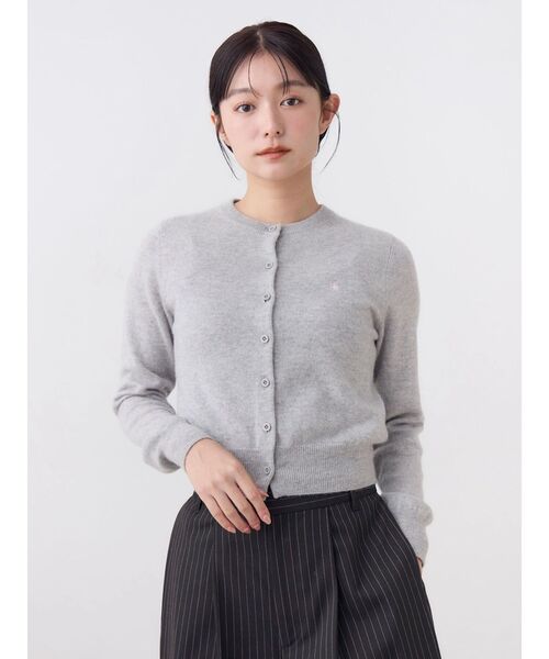 TONAL(トーナル)の「【POLOBCS】カシミア100クルーニットカーデ(カーディガン/ボレロ・レディース・ライトブルー/グレー/ネイビー・MEDIUM)」の10枚目の写真