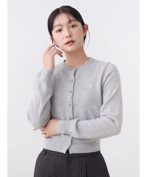 TONAL(トーナル)の「【POLOBCS】カシミア100クルーニットカーデ(カーディガン/ボレロ・レディース・ライトブルー/グレー/ネイビー・MEDIUM)」の11枚目の写真