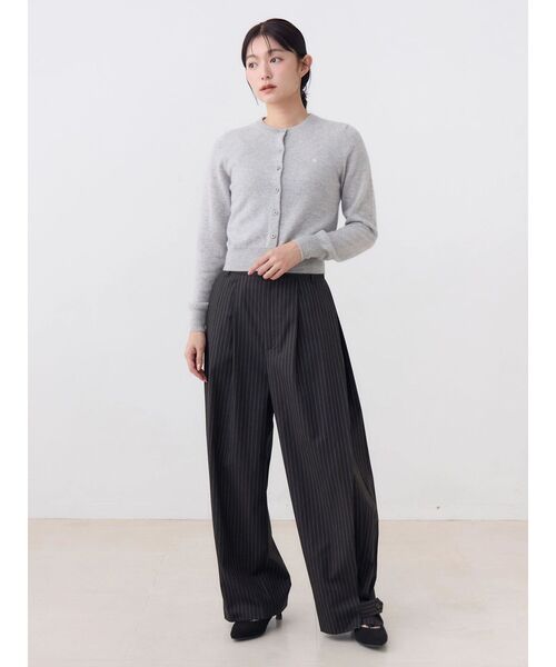 TONAL(トーナル)の「【POLOBCS】カシミア100クルーニットカーデ(カーディガン/ボレロ・レディース・ライトブルー/グレー/ネイビー・MEDIUM)」の14枚目の写真