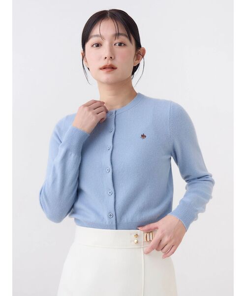 TONAL(トーナル)の「【POLOBCS】カシミア100クルーニットカーデ(カーディガン/ボレロ・レディース・ライトブルー/グレー/ネイビー・MEDIUM)」の17枚目の写真