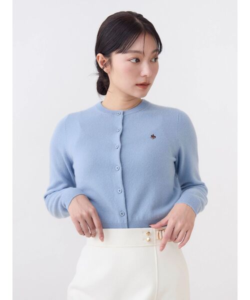 TONAL(トーナル)の「【POLOBCS】カシミア100クルーニットカーデ(カーディガン/ボレロ・レディース・ライトブルー/グレー/ネイビー・MEDIUM)」の19枚目の写真
