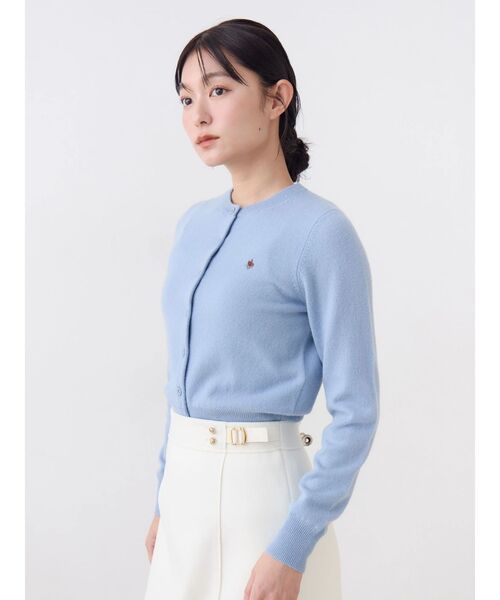 TONAL(トーナル)の「【POLOBCS】カシミア100クルーニットカーデ(カーディガン/ボレロ・レディース・ライトブルー/グレー/ネイビー・MEDIUM)」の20枚目の写真