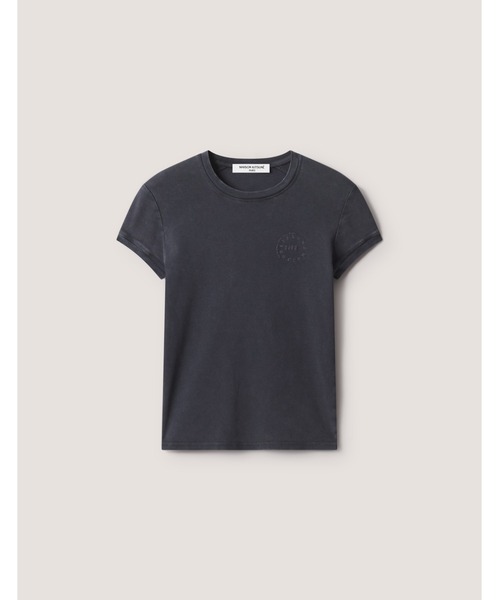 Maison Kitsune(メゾンキツネ)の「CIRCLE STAMP FADED FITTED TEE-SHIRT(Tシャツ/カットソー・レディース・ブラック×グレー・S/XS/L/M)」の6枚目の写真