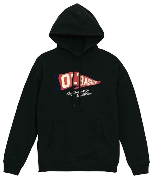 Ol' Basics(オールベーシックス)の「Ol' Basics(オール・ベーシックス) プルパーカー スウェット フラッグイラスト ロゴ プリント 裏毛 トップス メンズ ユニセックス(パーカー・メンズ・ミックスグレー/ホワイト/ブラック・XL/M/L)」の1枚目の写真