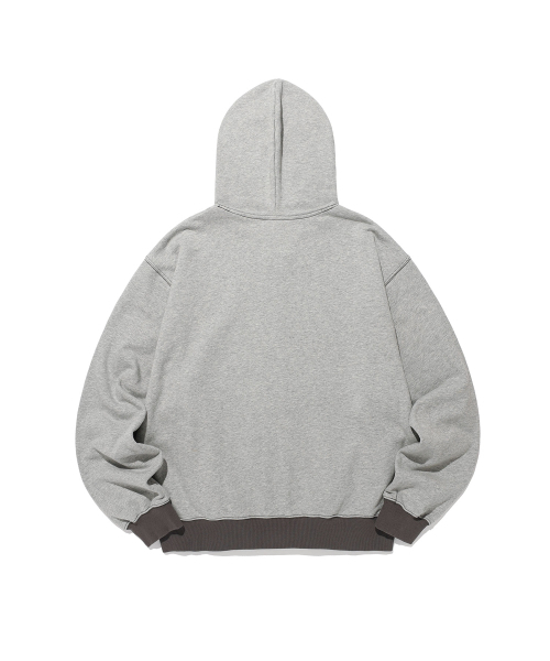 NICE GHOST CLUB（ナイスゴーストクラブ）の「カレッジロゴ ジップアップパーカー グレー(NG2GFUM485A)（パーカー・レディース・グレー・SMALL/MEDIUM）」の2枚目の写真