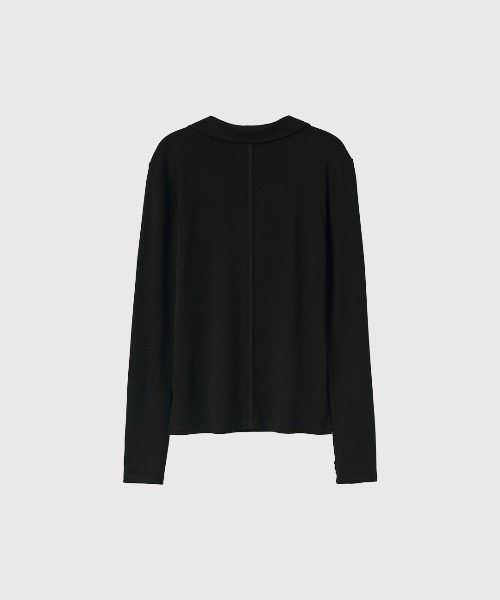 GENERAL IDEA(ジェネラルアイデア)の「【GENERAL IDEA】カットディテールオープンカラーTシャツ / CUT DETAIL OPEN-COLLAR T-SHIRT(Tシャツ/カットソー・レディース・チャコール/ブラック・L/M/S)」の9枚目の写真