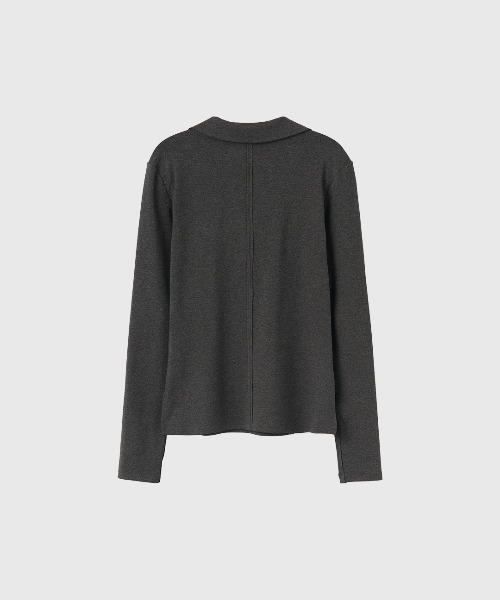 GENERAL IDEA(ジェネラルアイデア)の「【GENERAL IDEA】カットディテールオープンカラーTシャツ / CUT DETAIL OPEN-COLLAR T-SHIRT(Tシャツ/カットソー・レディース・チャコール/ブラック・L/M/S)」の16枚目の写真