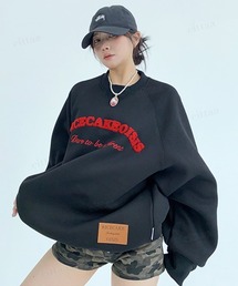 RICECAKEサガラ刺繍ラグランスウェット