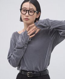 CIAOPANIC TYPY | ∴袖くしゅくしゅフロッキーベロアトップス(Tシャツ/カットソー)