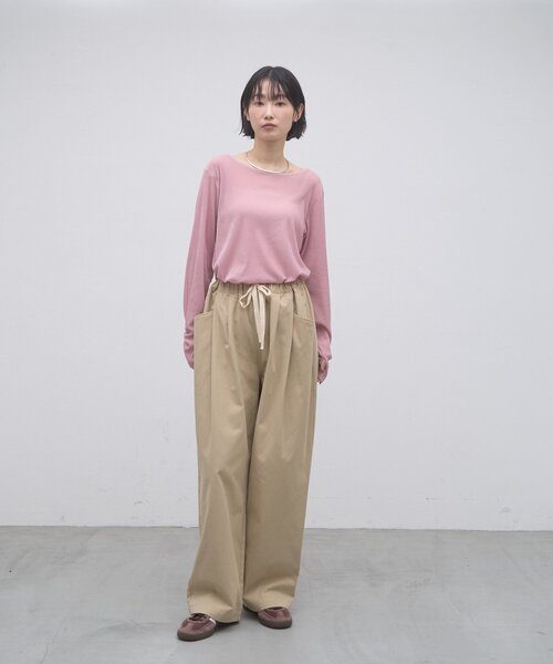 CIAOPANIC TYPY(チャオパニックティピー)の「∴袖くしゅくしゅフロッキーベロアトップス(Tシャツ/カットソー・レディース・グレー/ピンク/ブルー/キャメル・ONE SIZE)」の20枚目の写真
