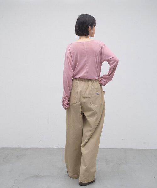 CIAOPANIC TYPY(チャオパニックティピー)の「∴袖くしゅくしゅフロッキーベロアトップス(Tシャツ/カットソー・レディース・グレー/ピンク/ブルー/キャメル・ONE SIZE)」の11枚目の写真