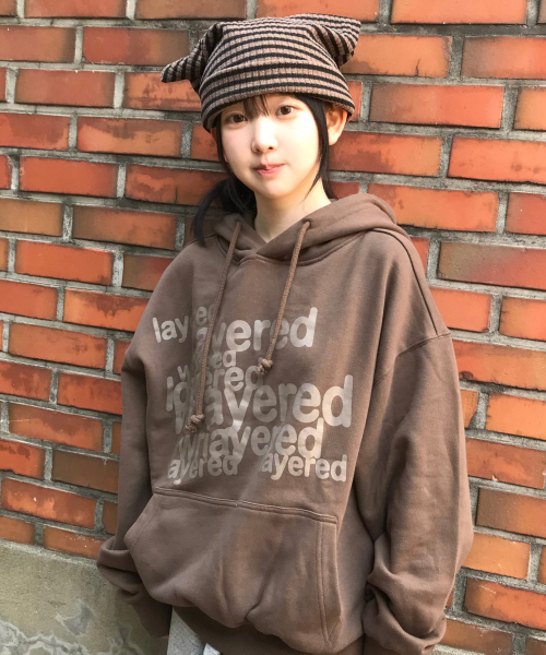 IDWS(アイドンワナセル)の「Many Layer フーディー(ブラウン)(パーカー・レディース・その他・0/1/2)」の1枚目の写真