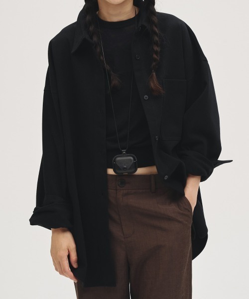 TODAYFUL（トゥデイフル）の「Cottontwill Over Shirts（シャツ/ブラウス・レディース・ホワイト/ブラック・FREE）」の12枚目の写真