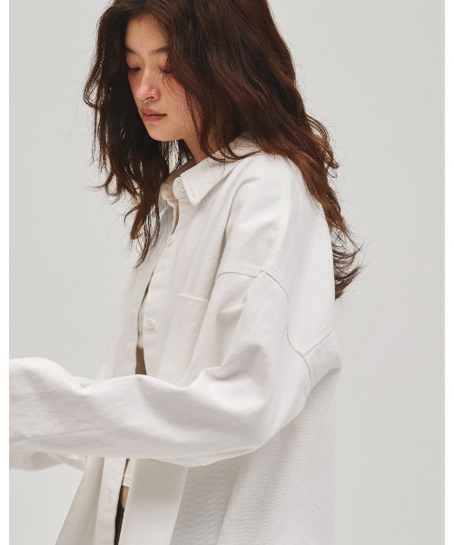 TODAYFUL（トゥデイフル）の「Cottontwill Over Shirts（シャツ/ブラウス・レディース・ホワイト/ブラック・FREE）」の5枚目の写真
