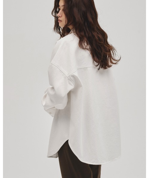 TODAYFUL（トゥデイフル）の「Cottontwill Over Shirts（シャツ/ブラウス・レディース・ホワイト/ブラック・FREE）」の6枚目の写真
