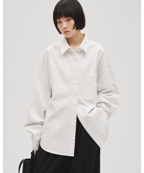 TODAYFUL（トゥデイフル）の「Cottontwill Over Shirts（シャツ/ブラウス・レディース・ホワイト/ブラック・FREE）」の18枚目の写真