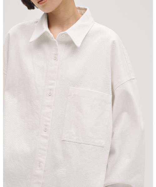 TODAYFUL（トゥデイフル）の「Cottontwill Over Shirts（シャツ/ブラウス・レディース・ホワイト/ブラック・FREE）」の19枚目の写真