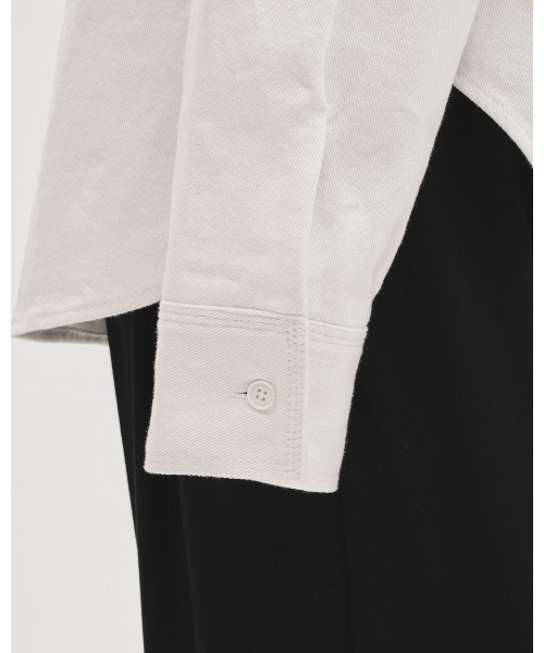 TODAYFUL（トゥデイフル）の「Cottontwill Over Shirts（シャツ/ブラウス・レディース・ホワイト/ブラック・FREE）」の11枚目の写真