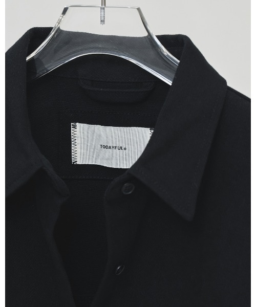 TODAYFUL（トゥデイフル）の「Cottontwill Over Shirts（シャツ/ブラウス・レディース・ホワイト/ブラック・FREE）」の3枚目の写真