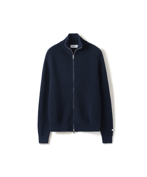 COSTUME O’CLOCK（コスチュームオクロック）の「[GIZA COTTON] WASHABLE HEAVY SADDLE ZIP-UP KNIT 6 COLOR COOSCD024（カーディガン/ボレロ・メンズ・ブラック/チャコール/グレー/ネイビー/ブラウン/オートミール・MEDIUM/LARGE）」の6枚目の写真