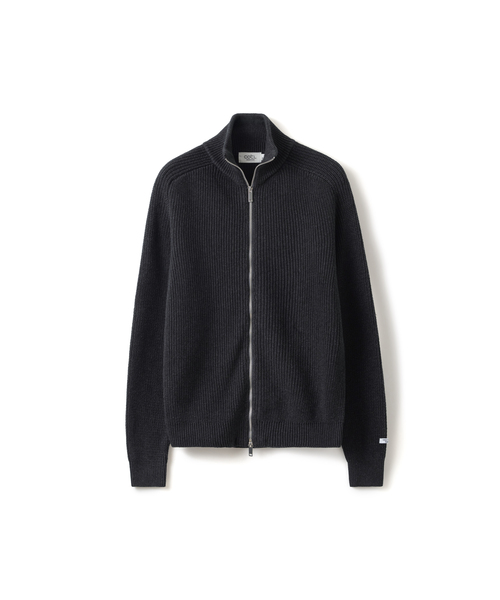 COSTUME O’CLOCK（コスチュームオクロック）の「[GIZA COTTON] WASHABLE HEAVY SADDLE ZIP-UP KNIT 6 COLOR COOSCD024（カーディガン/ボレロ・メンズ・ブラック/チャコール/グレー/ネイビー/ブラウン/オートミール・MEDIUM/LARGE）」の3枚目の写真