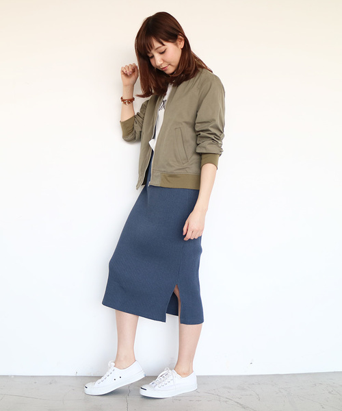 N.（N. Natural Beauty Basic）（エヌエヌナチュラルビューティーベーシック）の「MA-1（MA-1・レディース・ネイビー/カーキ・SMALL/MEDIUM）」の5枚目の写真