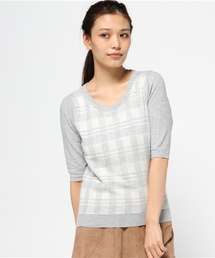 LODISPOTTO | オータムチェックガーリープルオーバー(ニット/セーター)