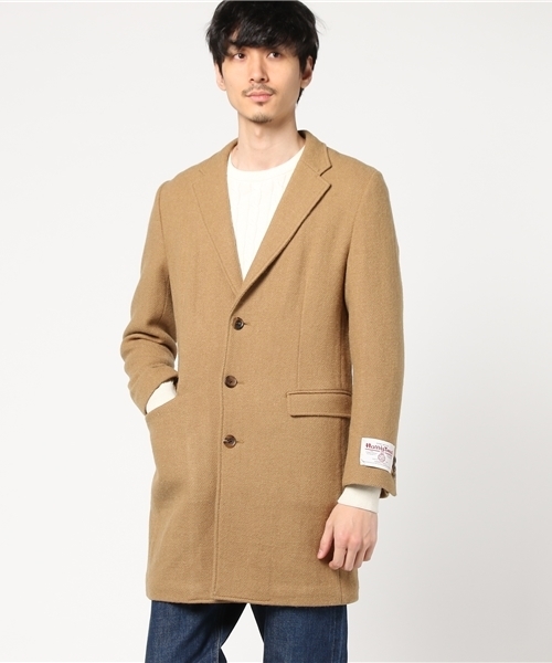 Journal Standard Trisect トライセクト の Harris Tweed ハリスツイード チェスターコート チェスターコート Wear